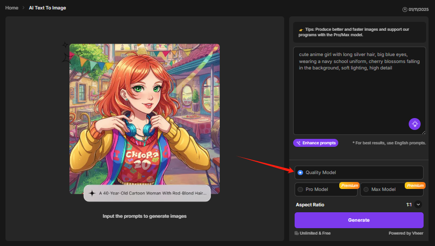 Free Unlimited AI Image Generator (No Login) to Create Anime Characters
