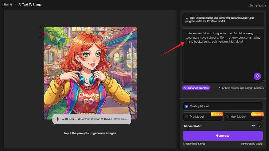 Free Unlimited AI Image Generator (No Login) to Create Anime Characters