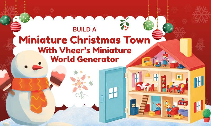 Build a Miniature Christmas Town With Vheer’s Miniature World Generator